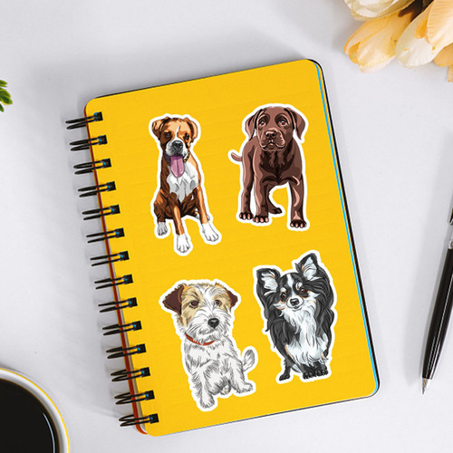 Un Cuaderno De 50 Pegatinas Con Forma De Gato, Bonito Y Dive