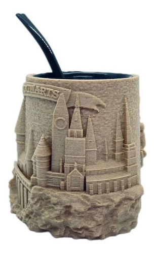 Imagen 3 de 9 de Mate 3d Casa De Hogwart Harry Potter Incluye Bombilla Regalo