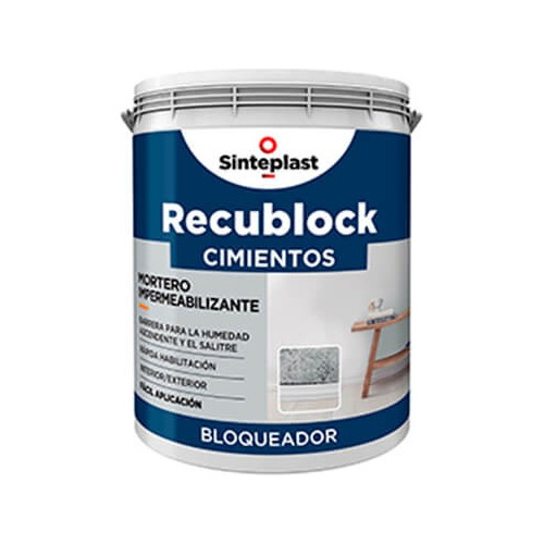 Recublock Cimientos Bloqueador Humedad Sinteplast 5kg-pzero