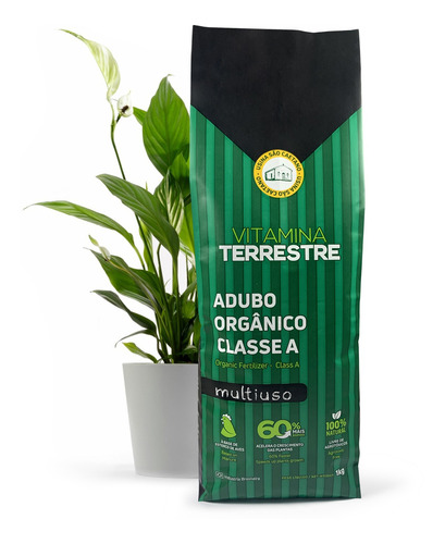 Adubo Orgânico Multiuso 1kg - Vitamina Terrestre