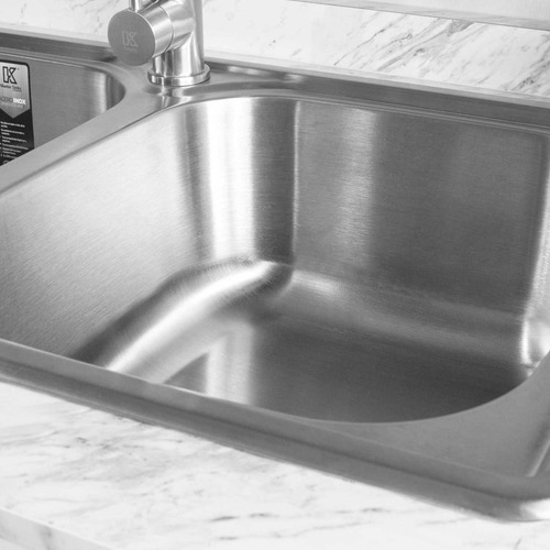 Fregadero Tarja Doble Kele Go 1 Acero Inox + Monomando + Acc