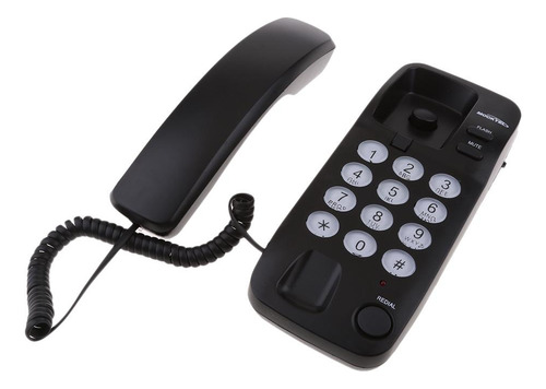 1 Pieza De Teléfono Fija Para Oficina De Escritorio Negro