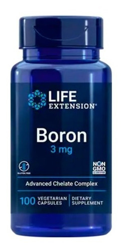 Life Extension Boro 3 Mg 100 Vegcaps Sfn Sabor Sin sabor