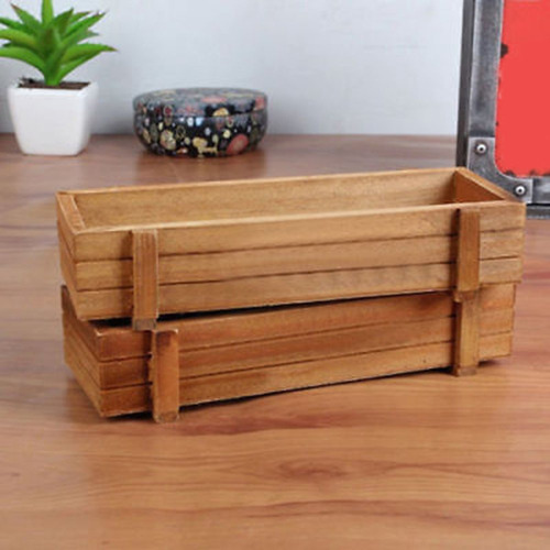 Hwangli Maceta Rectangular Madera Caja Jardin Patio Flor