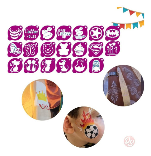 Stencil Maquillaje Artistico Pintacarita Carnaval X 100
