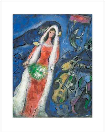 Lamina Fine Art La Mariee Marc Chagall 40x50 Cm Myc Arte