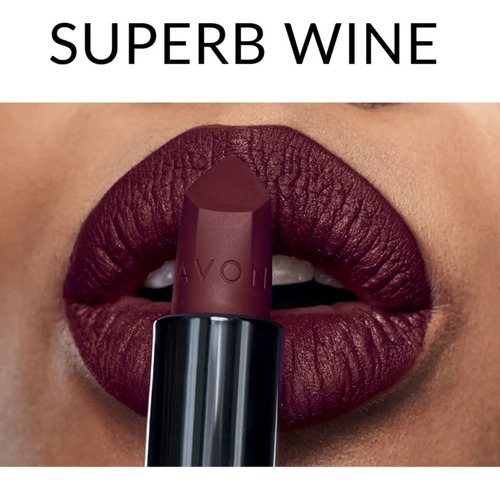 Labial Ultra Matte Color Superb Wine Acabado Matte Avon