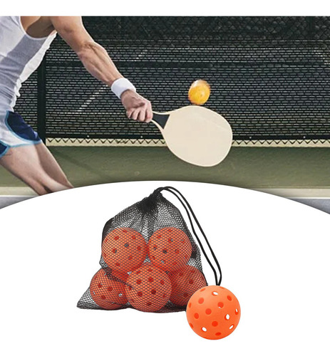 6 Pelotas De Pickleball For Jugar En Torneos, Naranja