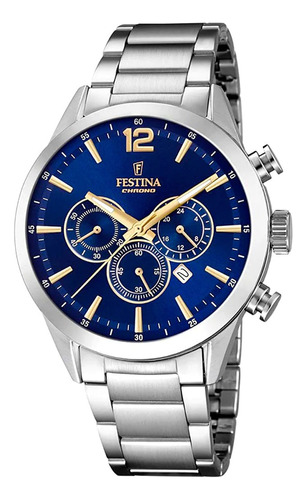 Reloj Festina Hombre Timeless Chronograph Acero 50m F20343.2