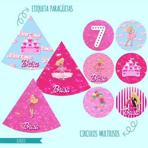 Barbie Kit Cumpleaños Imprimible Editable