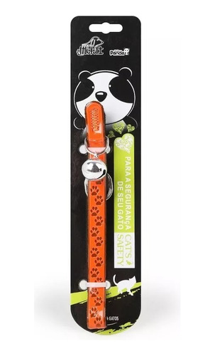 Imagen 4 de 6 de Collar Para Gato/perro Reflectante Diseño Patitas Ajustable