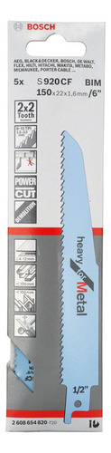Pack X5 Hojas Sierra 2608654820 Sable Bosch
