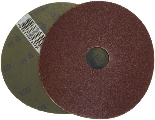 Imagen 2 de 5 de Discos De Fibra 4.1/2 115mm Norton Carborundu Grano 100 X 1u