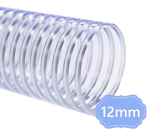 Imagen 2 de 2 de Espirales Pvc Plastic 12mm X 50uni Espiraladora Encuadernado