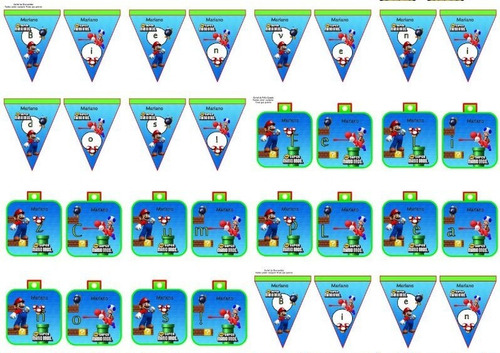 Kit Imprimible Mario Bros Fiesta 3x1