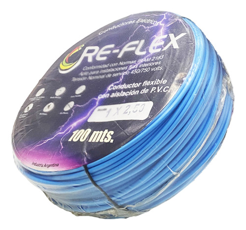 Cable Unipolar Re-flex 1x2.50 Rollo Por 100mts