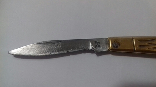 Imagem 2 de 4 de Canivete Dourado Colon Inox