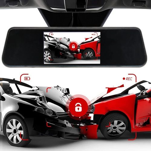 Frontal Espejo Retrovisor Cámara De Auto + Cámara Retroceso