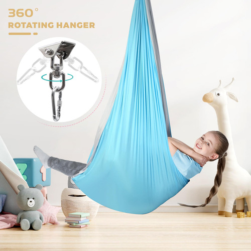 Columpio Sensorial De Doble Capa Para Niños Con Kit De Suspe