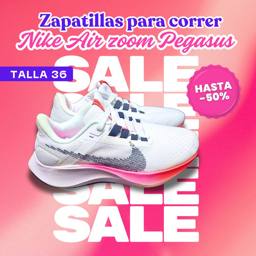 Zapatilla Nike Pegasus Deportivo Para Mujer De Running (Usado)