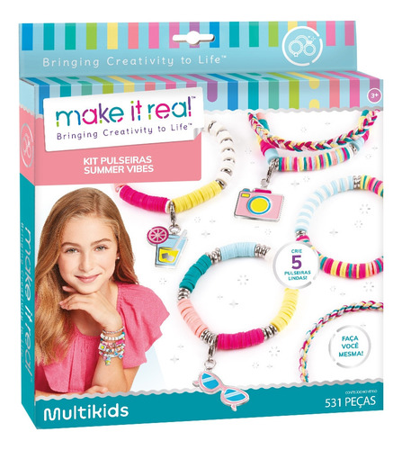 My Style By Make It Real Kit Pulseiras Multikids - Br2001 Cor Rosa