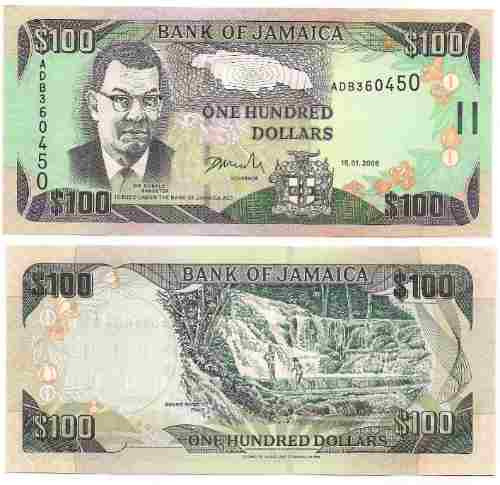 Billete  Jamaica 100 Dolares Año 2006 Sin Circular