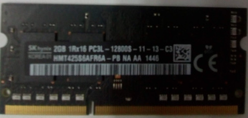 Imagen 1 de 1 de Memoria Sk Hynix 2gb Ddr3 1600mhz Para Mac (2 Módulos)
