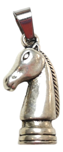 Dije De Aleación Dijes Comar Ajedrez Caballo Y Diseño De Macizo - 2.5cm De Largo X 1.4cm De Alto - Plateado Pulido Por 4 Pack