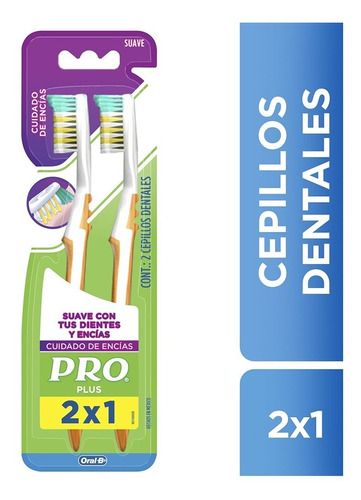 Cepillos Dentales Oral-b Pro Plus Cuidado De Encías 2 Un