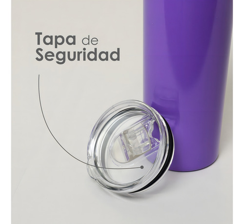 Termo Vaso Para Bebidas 20oz Acero Inox Doble Pared 8 Colore Color Lila