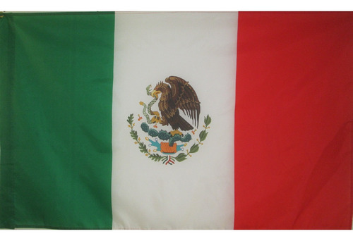 Bandera De Mexico Tamaño 90x150cm Doble Faz Tela Poliester