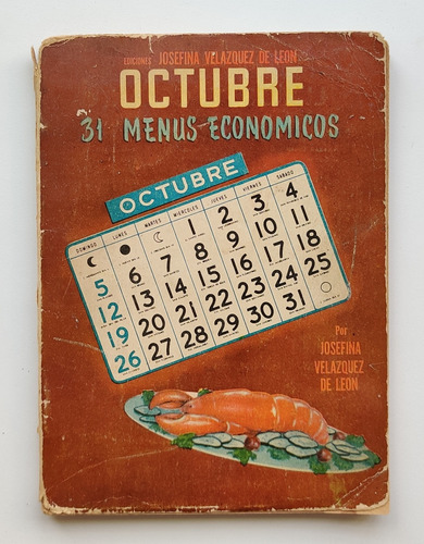 Libro Octubre 31 Menús Económico |josefina Velázquez De León