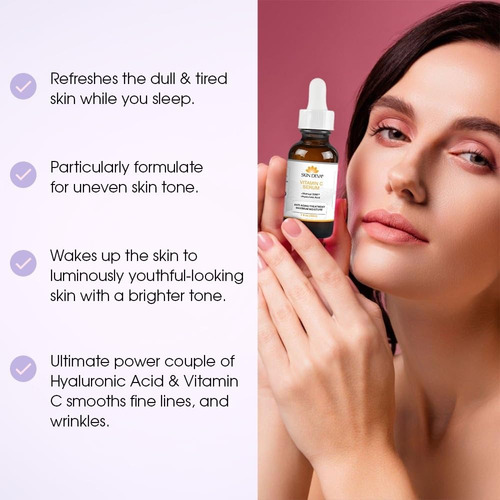Suero Facial De 1 Oz Con Vitamina C Y Ácido Hialurónico + Su