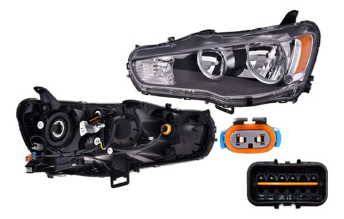 Faro P/halogeno Mitsubishi Lancer Izquierdo 2016 Depo