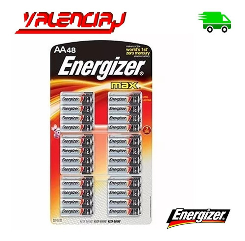 Pilas Aa 48 Energizer Alkalinas Pack Baterias Aa 48 Unidades | MercadoLibre