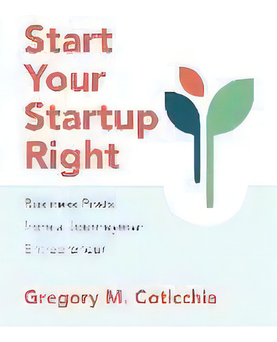 Start Your Startup Right : Business Posts From A Journeyman Entrepreneur, De Gregory M Coticchia. Editorial Gregory M. Coticchia, Tapa Blanda En Inglés