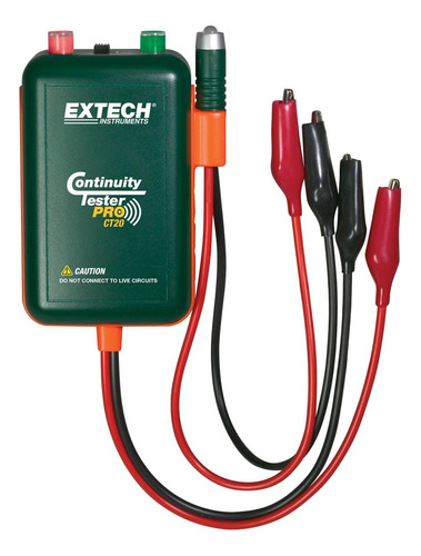 Probador De Continuidad Local Y Remoto Extech Ct20, Verde