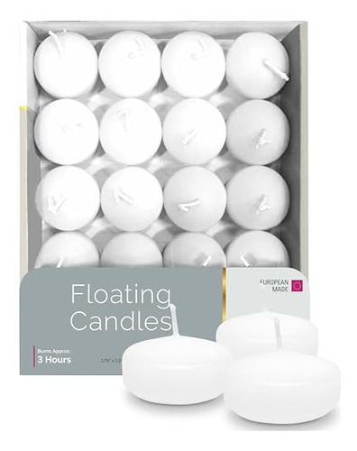 Velas Flotantes Blancas Prémium De 1.75 Pulgadas, 3 Horas, P