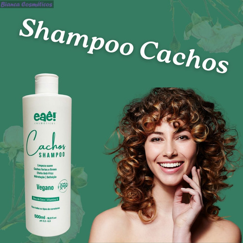 Eae Cosméticos Shampoo Cachos Com Vitamina A 500ml