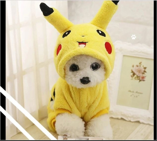 Saco Ropa Pikachu Pokemon Perro Gato Mascota Abrigado | MercadoLibre