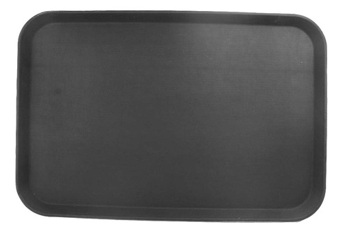 4 Charolas Rectangular Mesero Restaurante 40x60 Cm Color Negro
