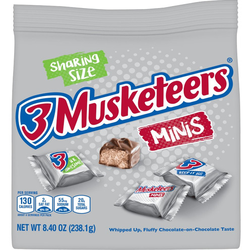 Chocolate 3 Musketeers Minis Sharing Size Original Importado