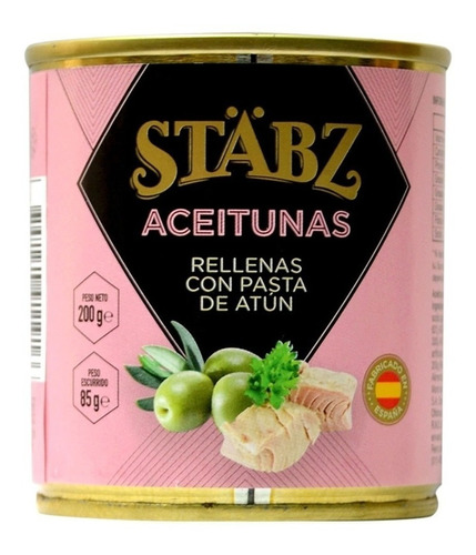 Aceitunas Rellenas Con Pasta De Atún Stäbz 200 Gr.