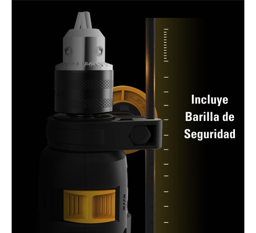 Rotomartillo 1/2 Cat 750w Vel.var.rev Dx17u + Kit Cerradura Negro 50hz/60hz