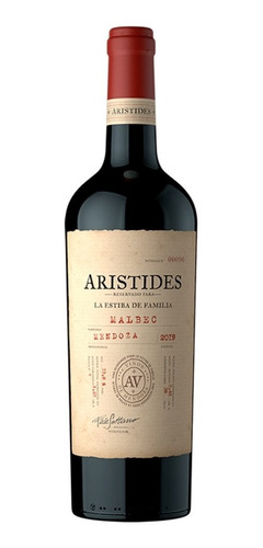 Vino Tinto Aristides Malbec - Caja 6 Unidades