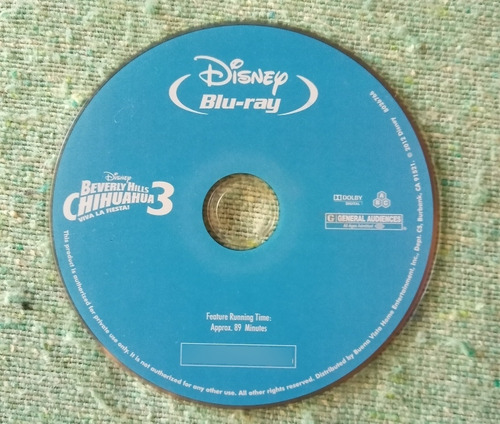 Blu Ray Beverly Hills Chihuahua 3 Viva La Fiesta. Original. (Usado)