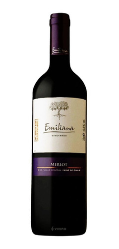 Vinho Chileno Tinto Merlot Emiliana 750ml Garrafa Unidade