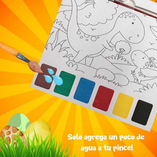 Set 4 Libros Para Pintar Con Agua Y Acuarelas