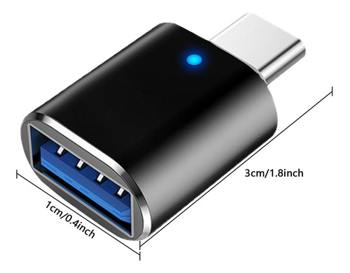 Adaptador Tipo C A Usb Adaptador Usb C A Usb 3.0 Con Luz Ada