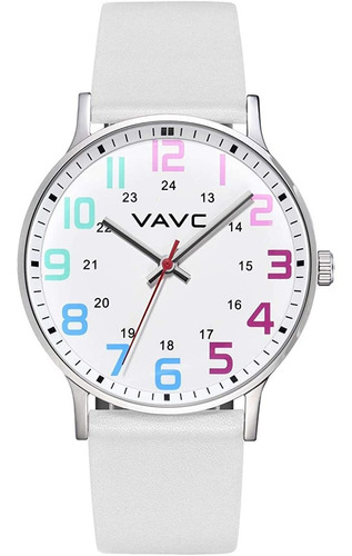 Reloj Mujer Vavc Je8266 Cuarzo Pulso Blanco Just Watches